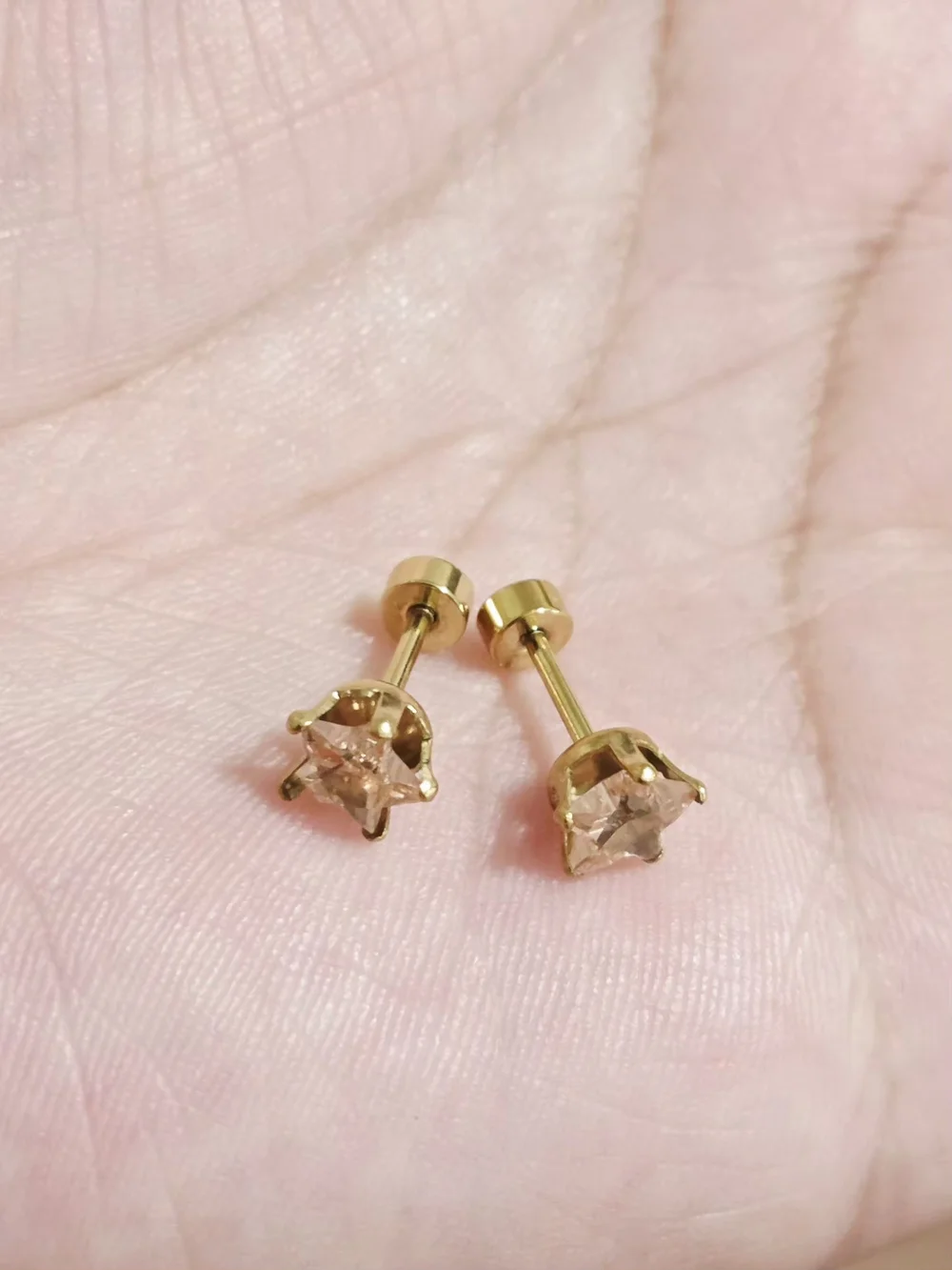 18kGold Plated Baby November Birthstone Earring